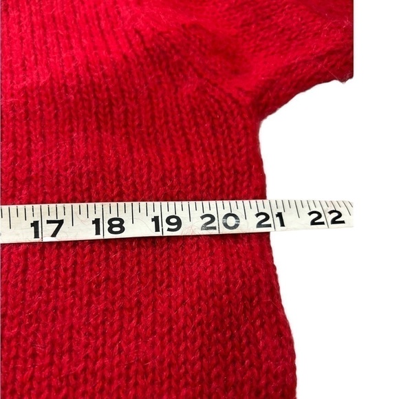 Vintage Mohair Blend Fuzzy Soft Pop Art 80s 90s Women Sweater - Picture 9 of 10